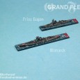 When I bought the game Grand Fleets from Majestic Twelve Games I always wanted to replay the famous hunt for the battleship Bismarck. So I bought many World War 2 ships to replay this scenario. My ships are from Hallmark in the 1:6000 scale. I bought them from Magister Militum....