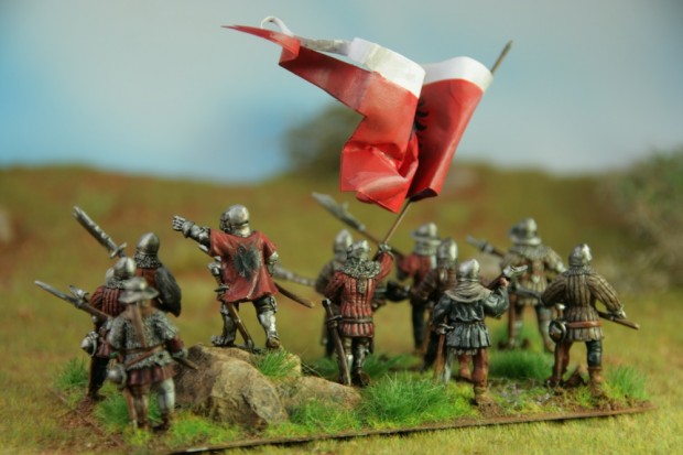 Frankfurt medieval infantry from the back, painted by Tankred