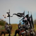 The Feud of Kronberg: Heavy Cavalry from Frankfurt My second Impetus element for our club’s presentation for the next Tactica wargaming show is an element showing Johann, Herrmann, Henne and Siegfried von Holzhausen, all members of an mighty patrician family with their mercenaries. The family crest shows three roses on black. I designed the banners in order to...