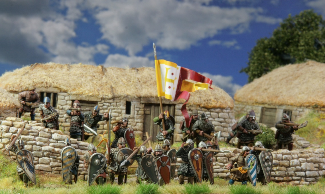 Norman infantry conquering England. Perry Miniatures painted bei Tankred