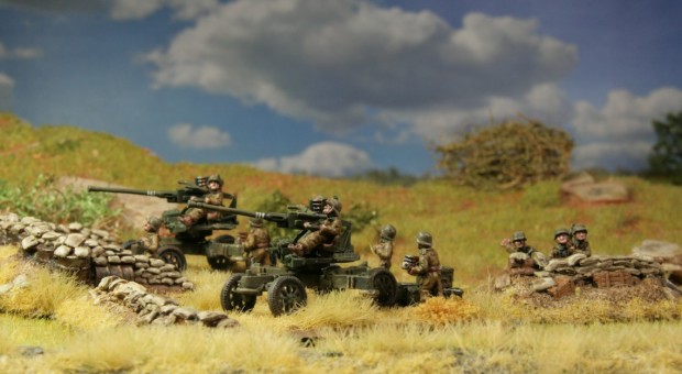 Hungarian Bofor Anti Air Cannon, model by Battlefront, Flames of War, painted by Tankred