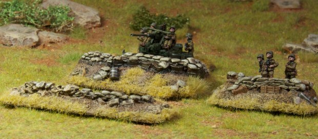 Dug in markers, sand bag emplacements designed by Ekimdj, painted by Tankred