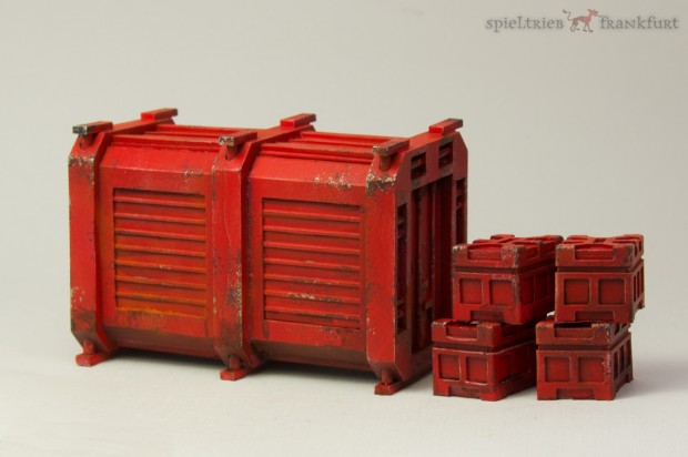 Container and Boxes painted by Tankred