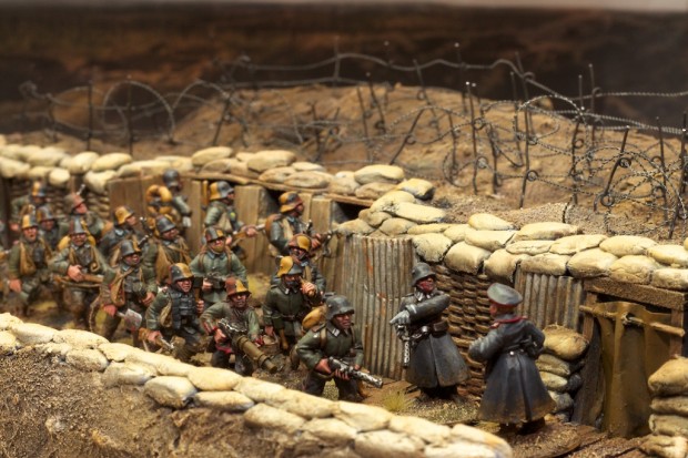 German World War 1 trench during Kaiserschlacht, model by Tankred