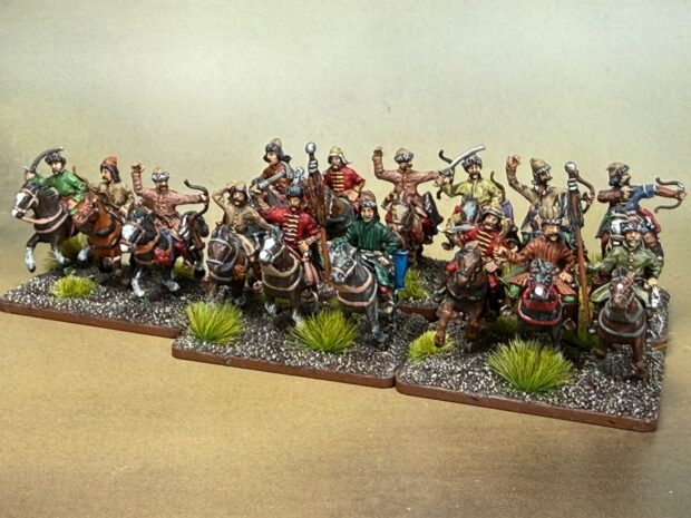 Miniatures I bough from Bombel depicting Tartar Cavalry in 15mm.